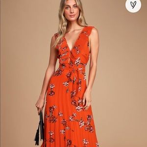 ISO- Loved By You Lulu’s Red Orange Maxi